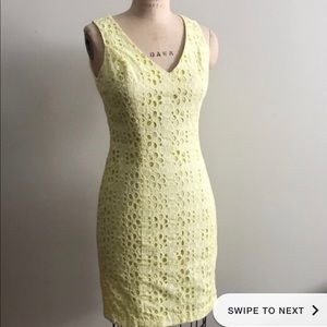 Tommy Hilfiger yellow eyelet dress